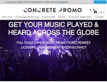 Tablet Screenshot of concretepromo.com